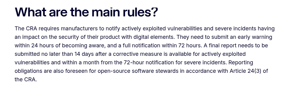 Can you sign an 8-hour vulnerability reporting clause?